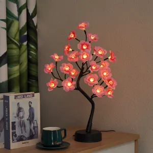 LED Bloesem Boom Lamp Bonsai USB Batterij Aangedreven Nachtlampje Thuis Decoratie Bureaulamp