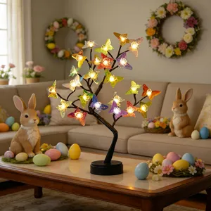 LED Schmetterling Baum Licht Zweig Lampe Tisch Nachtlicht für Innenbereich Dekoration