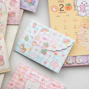 Tarjetas de felicitación de dibujos animados tarjetas de regalo plegables papelería