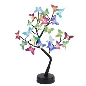 LED Schmetterling Baum Licht dekorative Nachtlampe bunte Schreibtischlampe fur Urlaub Geschenk