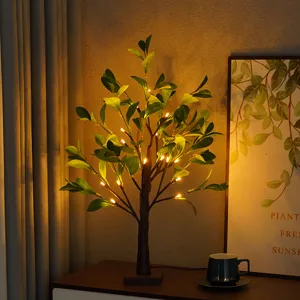 LED künstlicher Baum Licht warme Lichterkette Heimtextilien Feiertags Party Dekoration Lampe