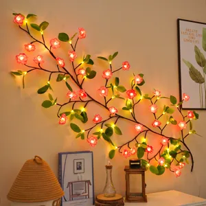 LED Zweig Licht Rebe Künstliche Blume Warmes Licht Lichterkette Feenlichter Für Wohnzimmer Wand Indoor Heimdekoration Beleuchtung