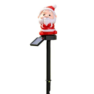 Solaire Noël Père Noël piquet de jardin LED extérieur cour pelouse lampe décorative