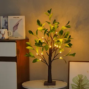 LED künstlicher Baum Licht warmweiß Lichterkette Tisch Bonsai Lampe für Zimmer Deko Party.
