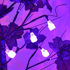 Halloween LED Geist Lichterkette Ast Detail Dekoration für Party Nachtbeleuchtung.