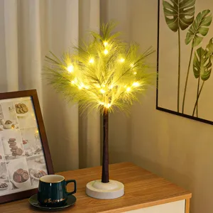 Feder Tisch Nachtlicht romantisch Schlafzimmer dekorative LED Lampe für Raum Ambiente und Party