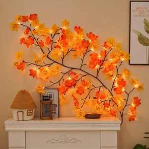 LED Ahornblatt Zweig Lichterkette dekorative Lichter fur Wohnzimmer Heimwanddekoration