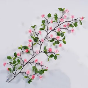 LED Kirschblüte Zweig Lichterkette, Blumen Rebe Wohnkultur Feenlicht für Wandbeleuchtung.