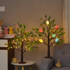 Oster LED leuchtende Eierbaum Licht Urlaub dekorative Kamelie Birke Lampe für Party Dekoration.
