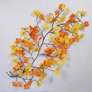 LED künstliche Ahornblatt Zweig Lichterkette Herbst Rebe Wanddekoration Stimmungsbeleuchtung