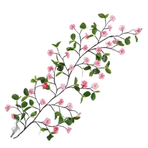 LED Kirschblüte Zweig Lichterkette künstliche Rebe Blume für Zimmer Wanddekoration