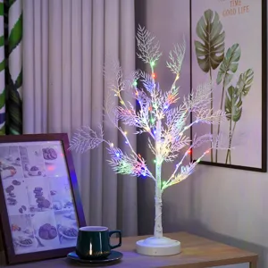 Albero di betulla LED con perline colorate, perfetto per decorazione ambiente della camera da letto.