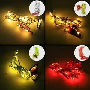Cuerda de tienda luminosa LED cuerda de viento de camping con luz intermitente para seguridad nocturna.