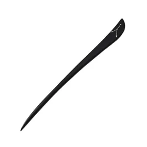 Bacchetta per capelli in legno di ebano nero con perline a costellazione per chignon eleganti