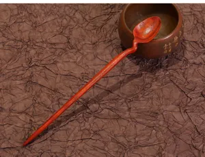 Retro rotes Sandelholz kreative Löffelform Haarnadel chinesischen Stil Haar Hochsteckfrisur Zubehör