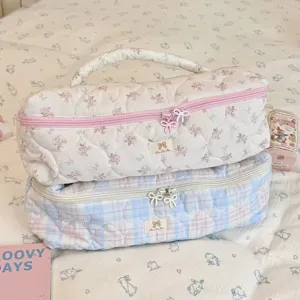 Borsa porta ferro da stiro arricciacapelli trapuntata floreale carina organizer asciugacapelli