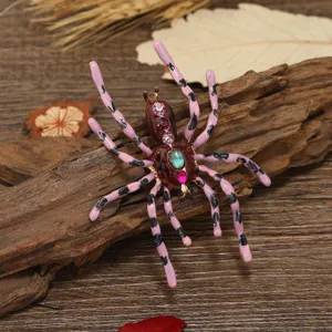 Broche de araña vintage de Halloween alfiler de animal de aleación esmaltada para mujer.