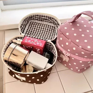 Koreaanse stijl polstip make-up tas draagbare reizen cosmetische opslag organizer.