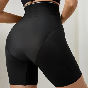 High waist seamless shaping shorts for women, breathable tummy control peach butt lifter pants.
