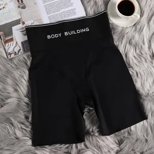 High waist tummy control shapewear shorts for women seamless black slimming body shaper pants