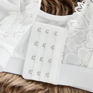 Sexy Femmes Soutien-Gorge Français Dentelle Sans Couture Fermeture Avant Sans Armatures Bralette Débardeur Sous-Vêtements Col V Profond Mince Top