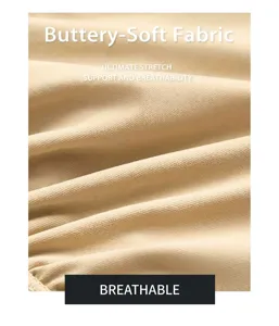 Detailed shot of buttery soft fabric texture, ultimate stretch and breathability for comfort.