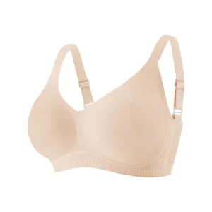 Sujetador seamless nude sin aros confort push-up con tirantes ajustables lenceria