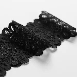 Rotolo di tessuto in pizzo nero accessorio lingerie sexy materiale traforato traspirante