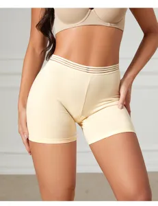 Women breathable cotton safety shorts seamless anti-chafing underwear detail view.