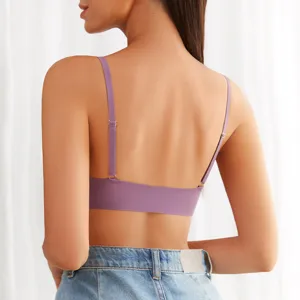 Women's Seamless Front Buckle Wireless Bra Comfort Push Up Small Chest Underwear Solid Color Fashion Intimates