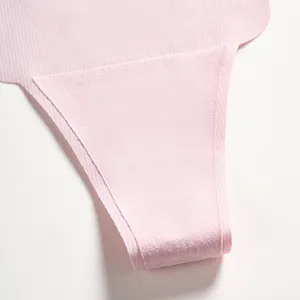 Donna estate sottile perizoma seta ghiaccio senza cuciture cotone traspirante rosa