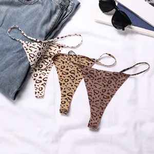 Women leopard print low waist thong sexy seamless string underwear apparel fashion basic