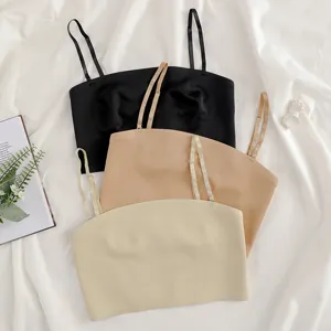 Dames naadloze strapless Bandeau top zomer ademende gewatteerde bh ondergoedhemdje