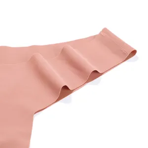 Seamless low waist V shape ice silk panty main view, comfortable everyday women underwear.