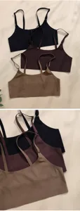 Detail view of seamless wireless bra straps and soft fabric, comfortable daily wear.