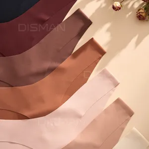Women's Sexy Low Waist Seamless Ice Silk Thong Breathable Solid Color Panties