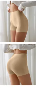 Femme taille haute sans couture soie glacée shorts de sécurité boxer sous-vêtement