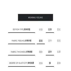 Seamless ice silk thong fabric and elasticity specification chart details view here.