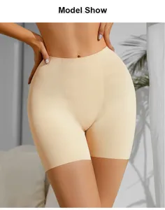 High waist seamless safety shorts for women, anti-chafing shapewear shorts for summer daily wear.