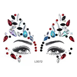 Gesicht Strass Aufkleber Festival Augen Edelsteine Körper Kristall Make-up Dekor