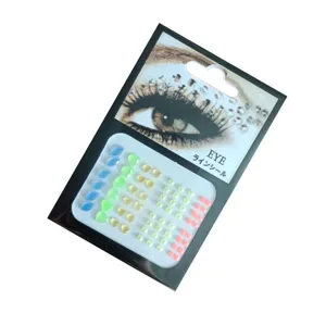 Detailansicht bunter Strasssteine für das Gesicht, DIY Harz-Augen-Edelsteine für Make-up.
