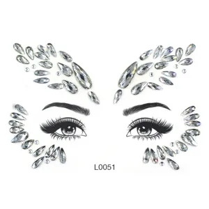 Glitzernd Strass Augen Aufkleber Gesicht Edelsteine DIY Make-up Party Körper Deko Kristalle