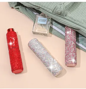 Set di atomizzatori di profumo da viaggio in strass, flacone spray portatile cosmetici.