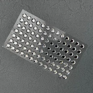 Self-adhesive acrylic rhinestone stickers for face makeup and DIY craft decoration.