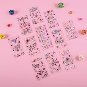 Acryl Strasssteine Aufkleber DIY glitzernde Edelstein Diamant Sticker für Handyhülle Tasse