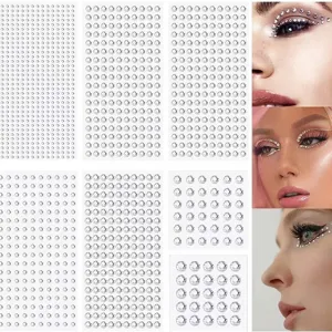 Acryl Strass Aufkleber Gesicht Make-up Selbstklebende Edelsteine Für Kinder DIY Kunst Handwerk Dekoration Funkelnde Aufkleber