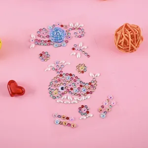 DIY Acryl Strasssteine Aufkleber Glitzer Edelstein Sticker für Handyhülle Becher Dekor