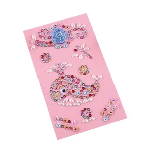 DIY acryl strass aufkleber bunte gemmen diamanten sticker bogen fuer handyhuelle.