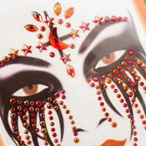 Halloween DIY Gesichtsaufkleber Acryl Strass temporäre Make-up Schmucksteine Party