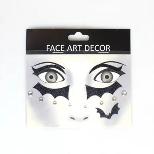 Halloween DIY Gesichtsaufkleber Strass Kristall Fledermaus Make-up Party Stirn Deko Detail